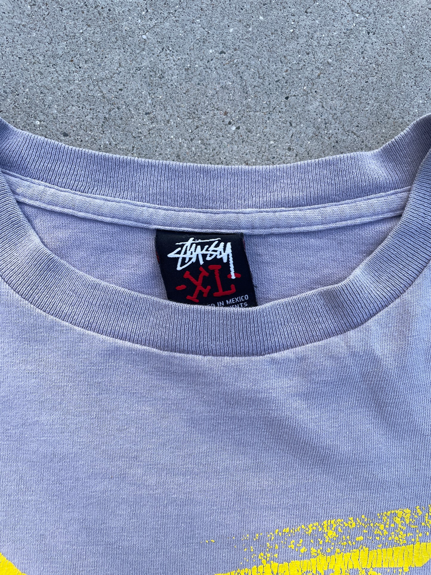 YELLOW STUSSY SKULL SHIRT