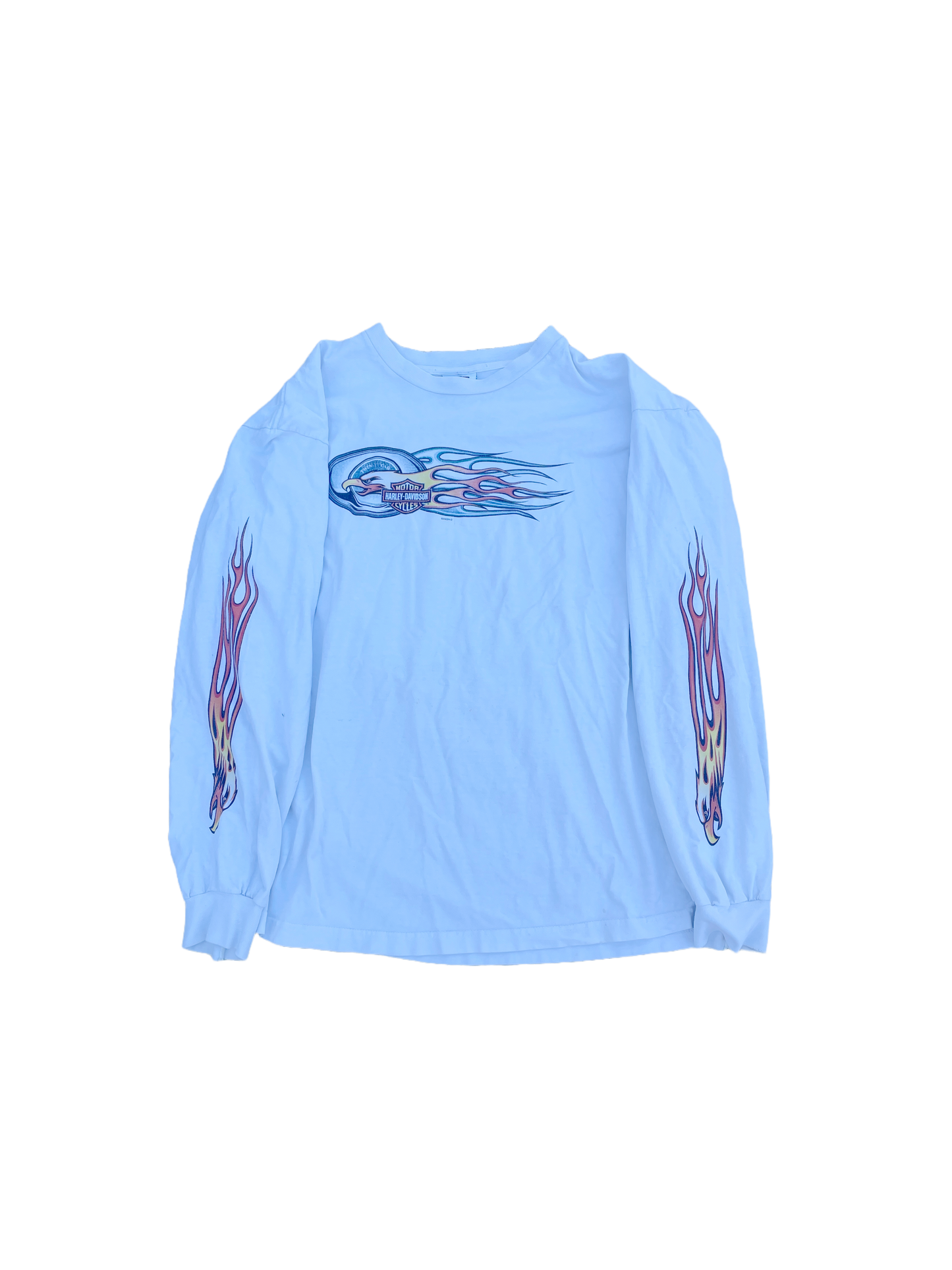WHITE FLAME HARLEY DAVIDSON SHIRT
