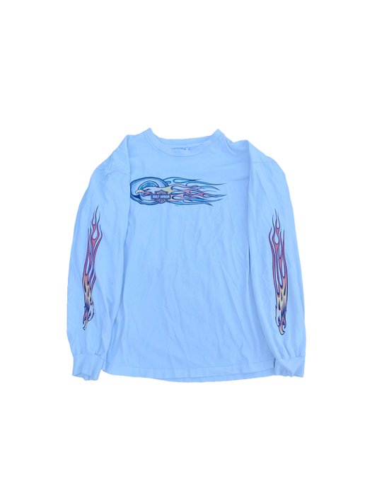 WHITE FLAME HARLEY DAVIDSON SHIRT