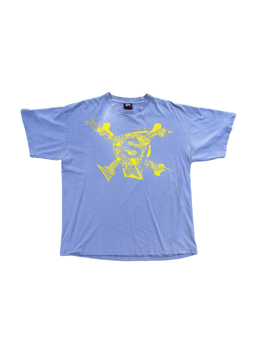 YELLOW STUSSY SKULL SHIRT