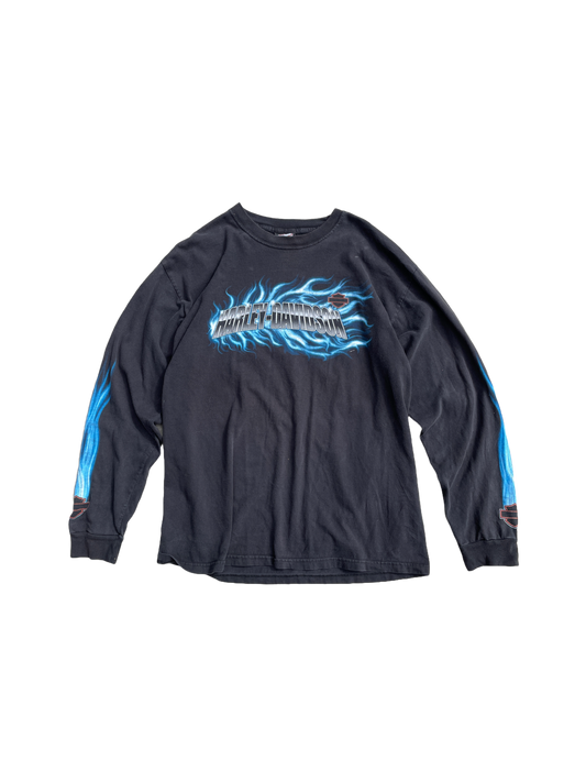 BLUE FLAME HARLEY DAVIDSON TEE